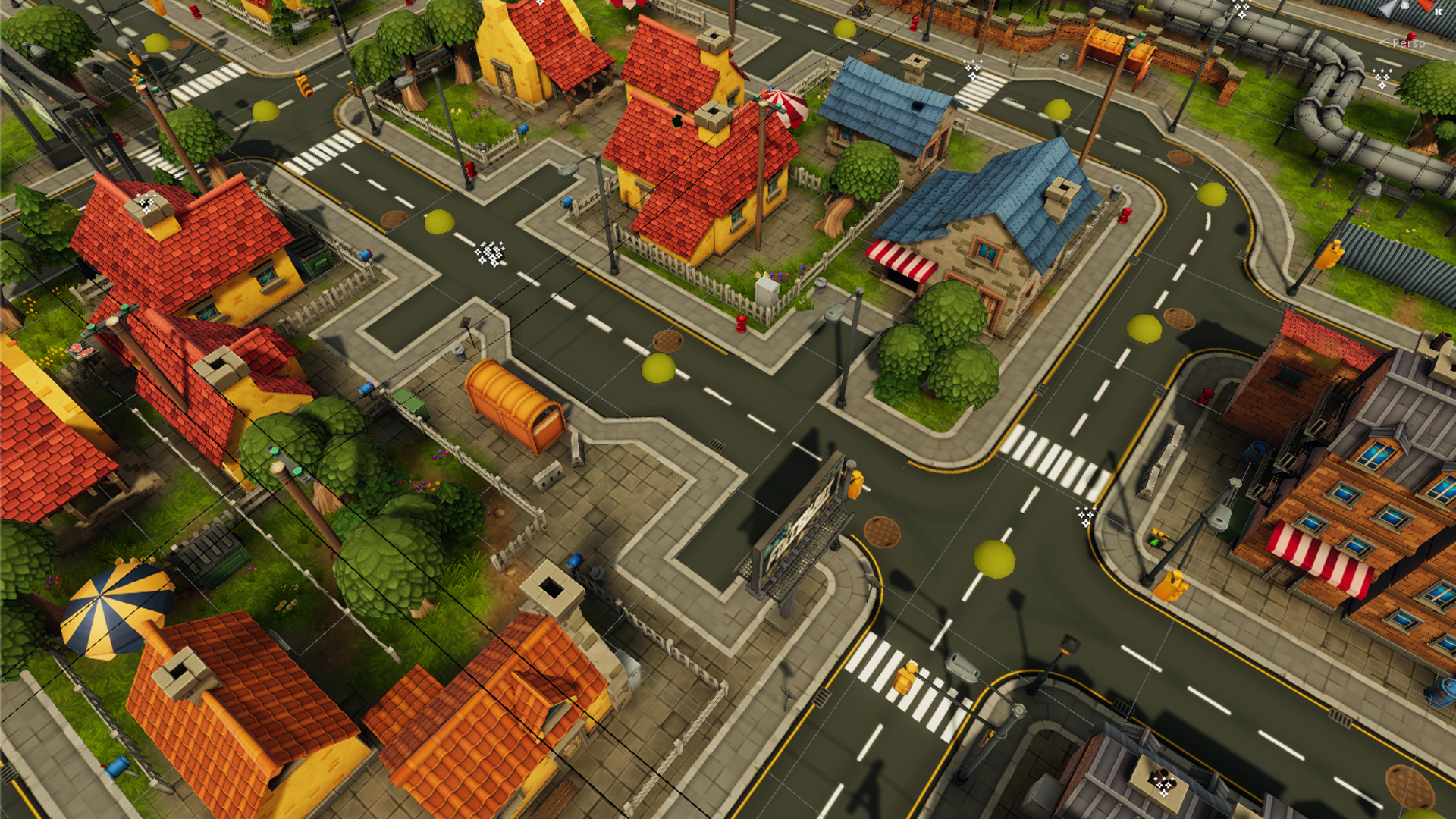 Segunda vista aérea del escenario urbano de Delta Squad